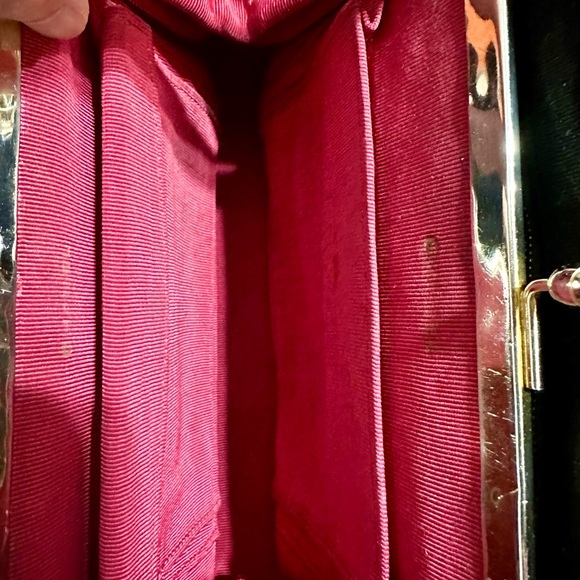 CHANEL ❤️🌟 CIRCA 1960s COLLECTION PIECE KISS-LOCK JERSEY CHEVRON VINTAGE BAG ⭐️ - Picture 12 of 16